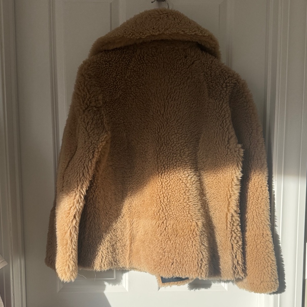 Authentic Tan Shearling Reversible Jacket - image 5